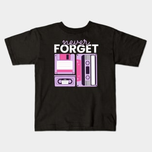 Never Forget Retro Tech Kids T-Shirt